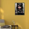 >SALE<5D DIY Full Round Drill Diamond Painting Sweet Cool Girl Kit Home Decor 30x40cm