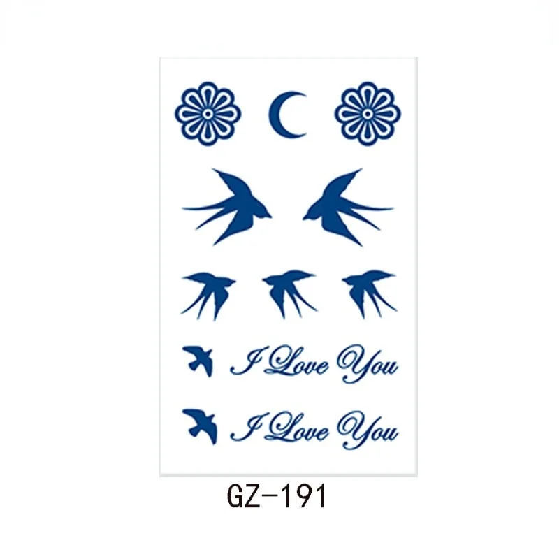 2021 new net celebrity herbal juice tattoo stickers semi-permanent waterproof sweat tattoo tattoo stickers