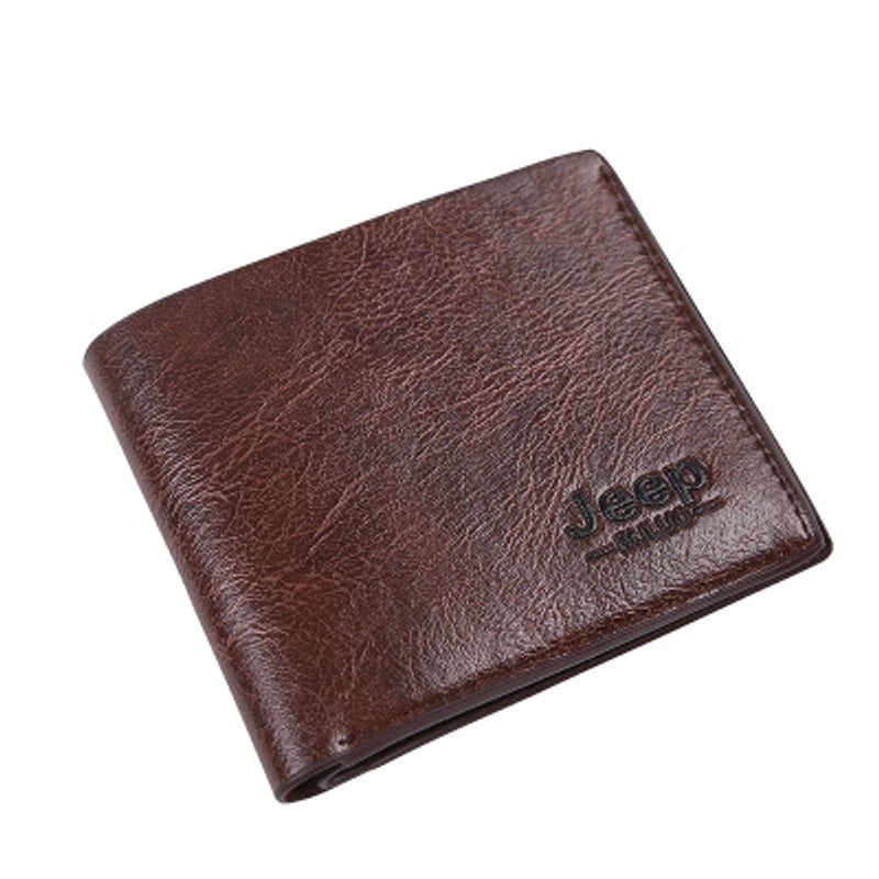 Men’s Solid Color Pu Leather Flip Cover Coin Purse