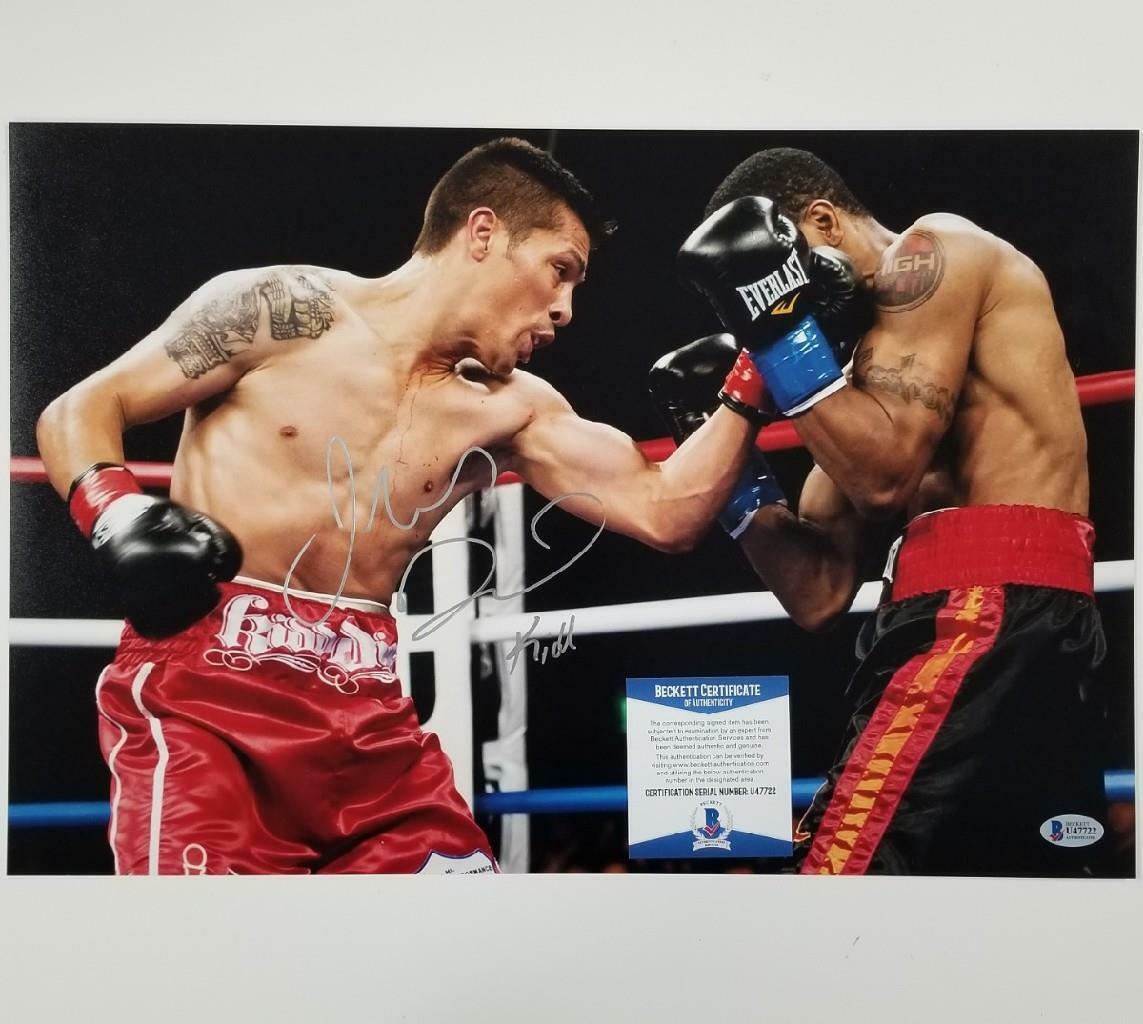 Julio Diaz signed 12x18 Photo Poster painting Boxing Autograph ~ Beckett BAS COA