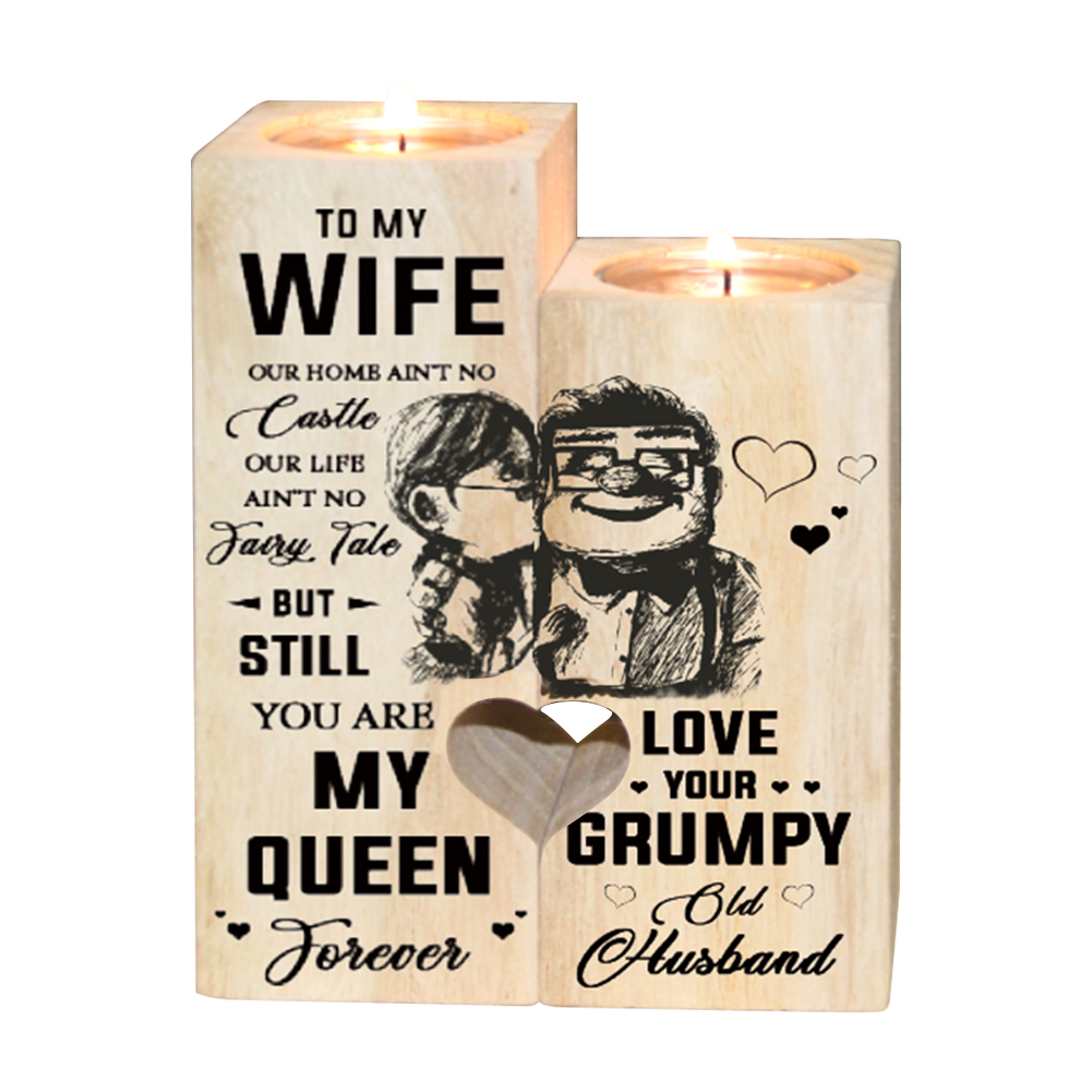 

Wooden Crafts Candlestick - 2 Pack Modern Heart Candle Holder Home Decor, 501 Original