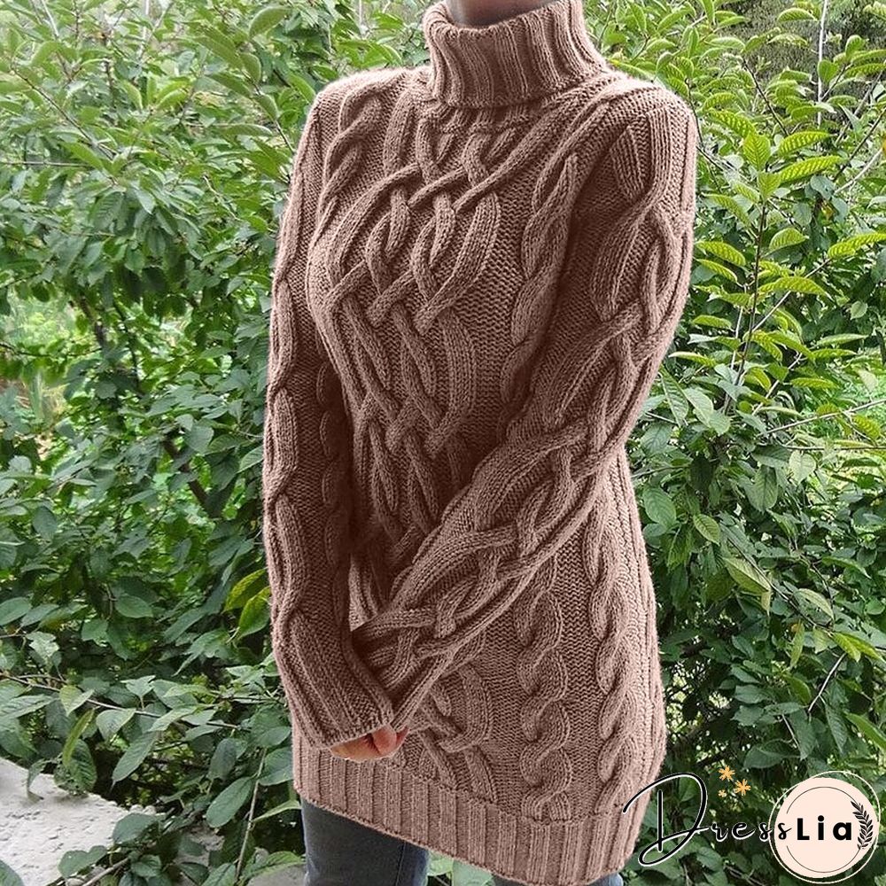 Turtleneck Warm Womens Sweater Clothing Length Sleeve Style Sleeve Length(cm) Decoration Thickness Closure Type Material Pattern