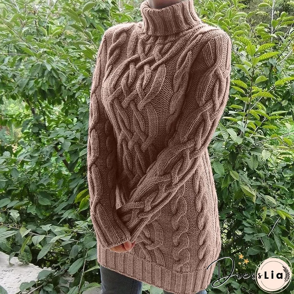 Turtleneck Warm Womens Sweater Clothing Length Sleeve Style Sleeve Length(cm) Decoration Thickness Closure Type Material Pattern