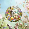 Thanksgiving-Ostern DIY 2D flache Acryl-Diamantmal-Kits 5D Diamantkunst-Fensteranh&auml;nger f&uuml;r Gartenwanddekorationen zu Hause