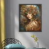 Retro Long Hair Woman- 11CT Stamped Cross Stitch 40*50cm/15.75*19.69in