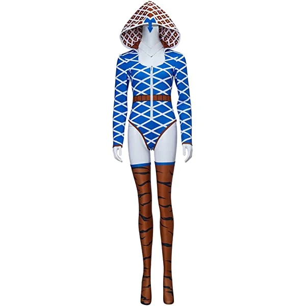 Bruno Bucciarati Cosplay Costume Anime JOJO Golden Wind Women's Bodysuit Jumpsuit