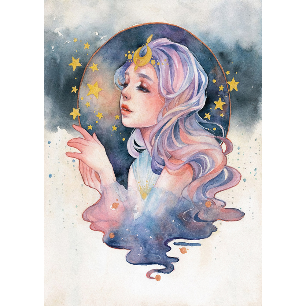 

30*40CM-Fairy Girl Rhinestone-Round Drill Diamond Painting, 501 Original