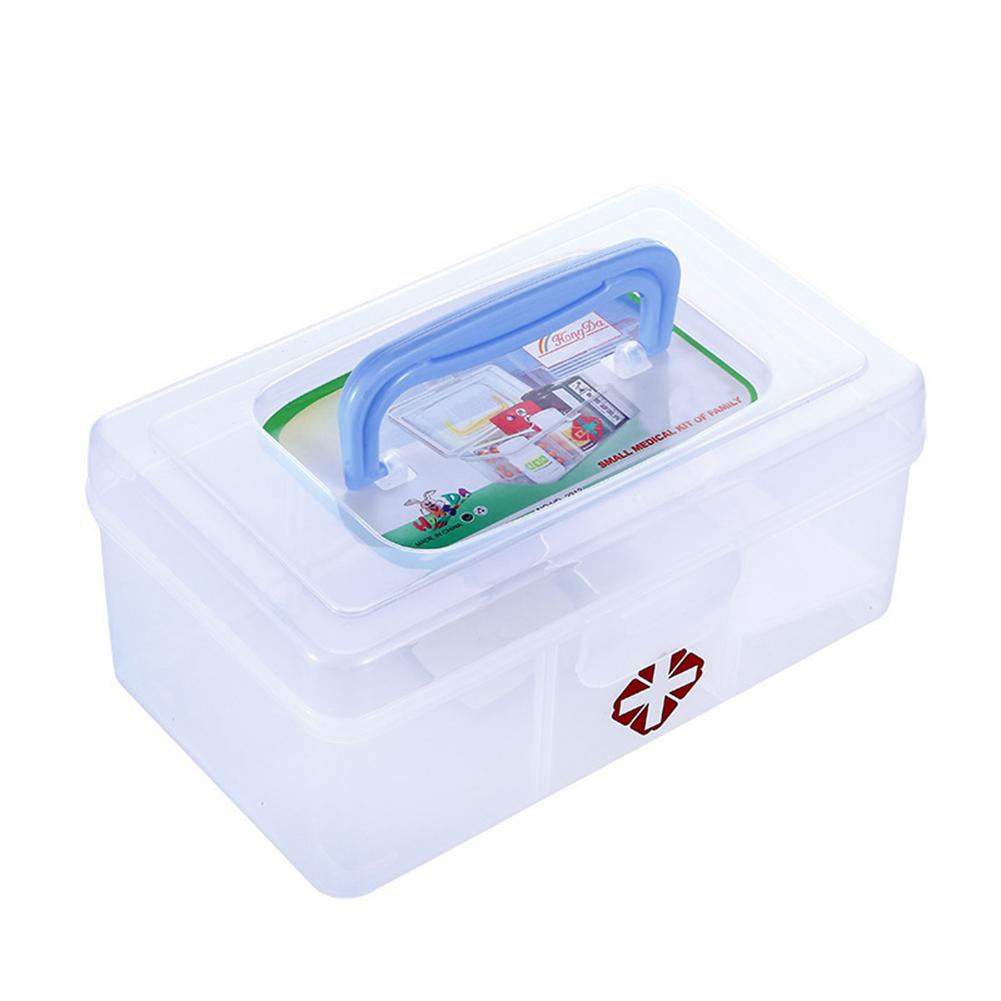 

3 Lattice Transparent Rectangular Medicine Box, 501 Original