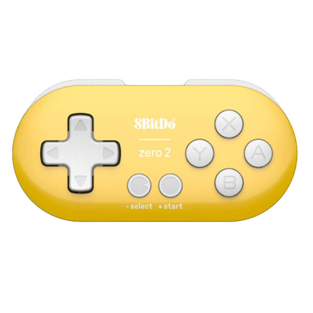 

8BitDo ZERO 2 Wireless Bluetooth Mini Gamepad for NS Windows MacOS (Yellow), 501 Original