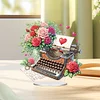 Acrylic Typewriter And Roses - 5D DIY Craft Ornament