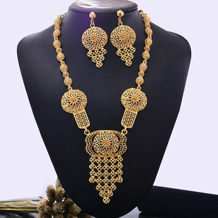 Ethiopian Gold Color African jewelry sets For Women