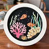 Cute Dolphin-DIY Embroidery Kit with Pattern Cotton Threads Needles Hoop 30*30cm