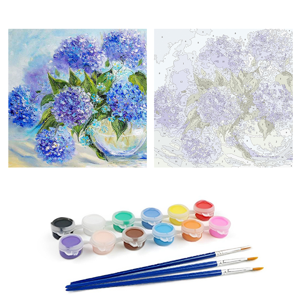 HydrangeaPaint by Numbers 20*20cm