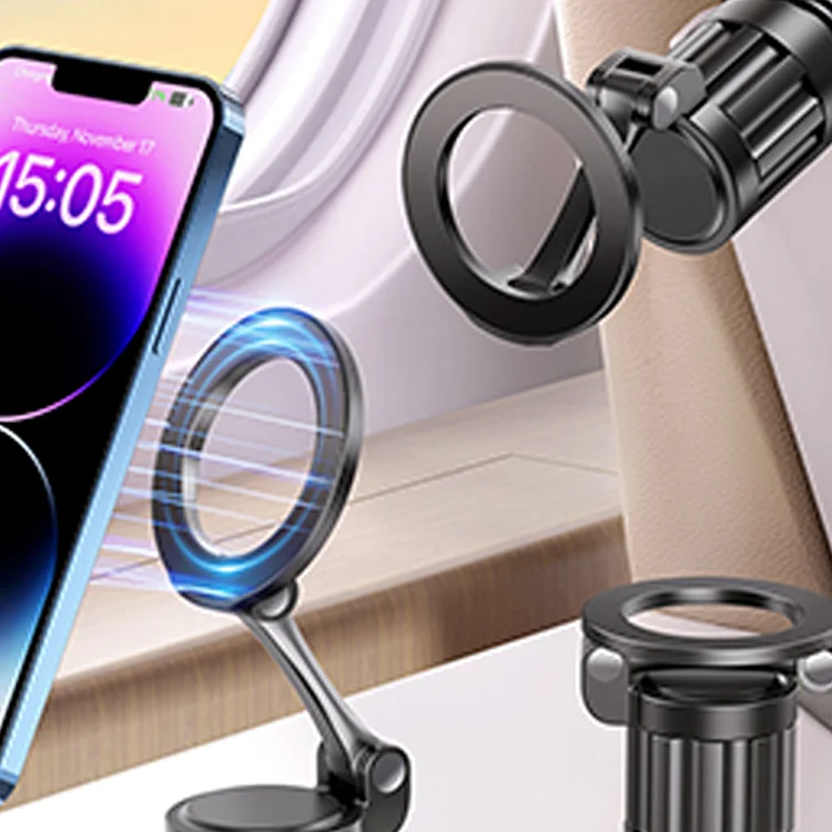 360° Rotatable Magnetic Phone Holder with Adjustable Clamp 
