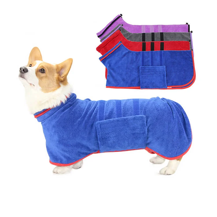 Super-absorbent Soft Dog Bathrobe | AvasHome