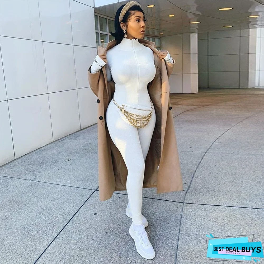 New High Neck Slim Fit Bodysuit Pants