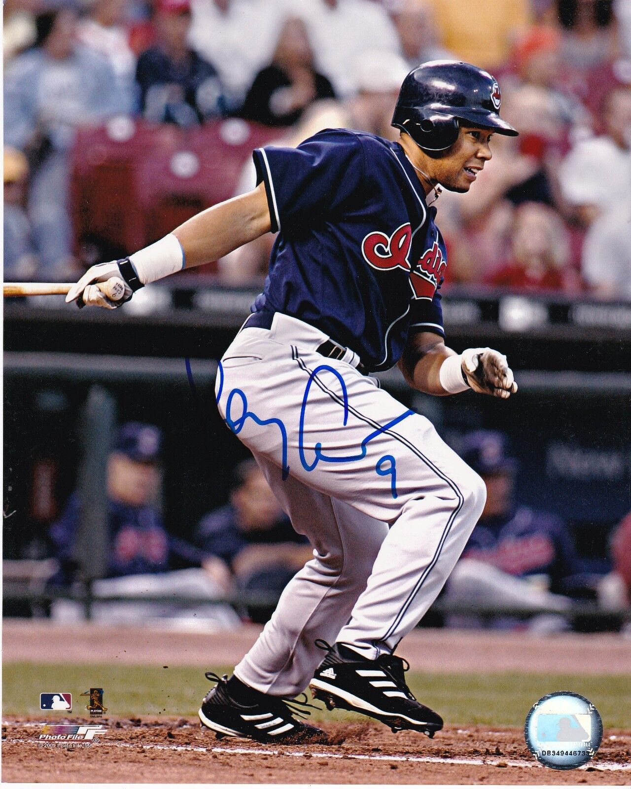 JODY GERUT CLEVELAND INDIANS ACTION SIGNED 8x10