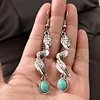 Boho Leaf Turquoise Vintag Earrings