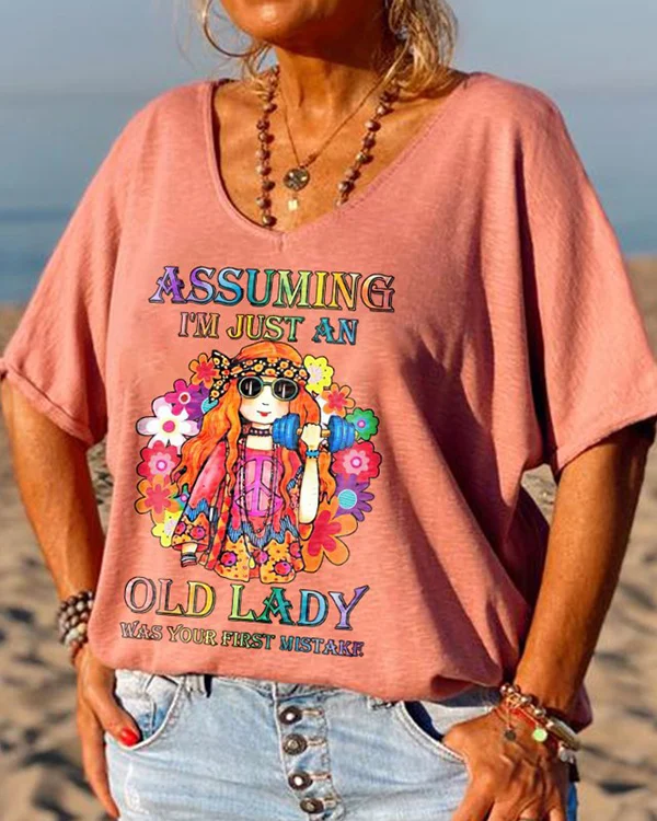 🔥kukelife🔥Assuming I'm Just An Old Lady Was Your First Mistake Graphic Tees