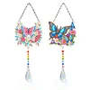 2pcs Butterfly Diamond Painting Double-sided Crystal Window Suncatcher Craft Set Birthday Gifts Home Garden Decor Hanging Kit