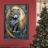 (40*60cm)Black Wolf - Full Round Drill Diamond Painting