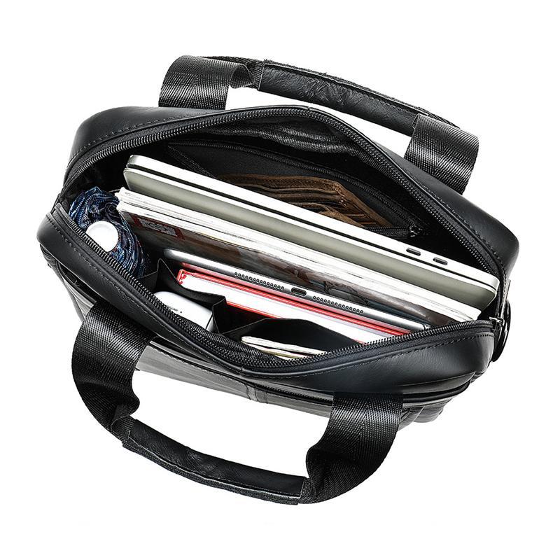 Premium Quality Fine Stitching Dual Top-Handled Adjustable Strap Business-Use Sling Bag