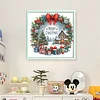 Christmas House-Partial 11CT Stamped Cross Stitch Bead Embroidery 36*36cm/14.17*14.17in tapestrymarket