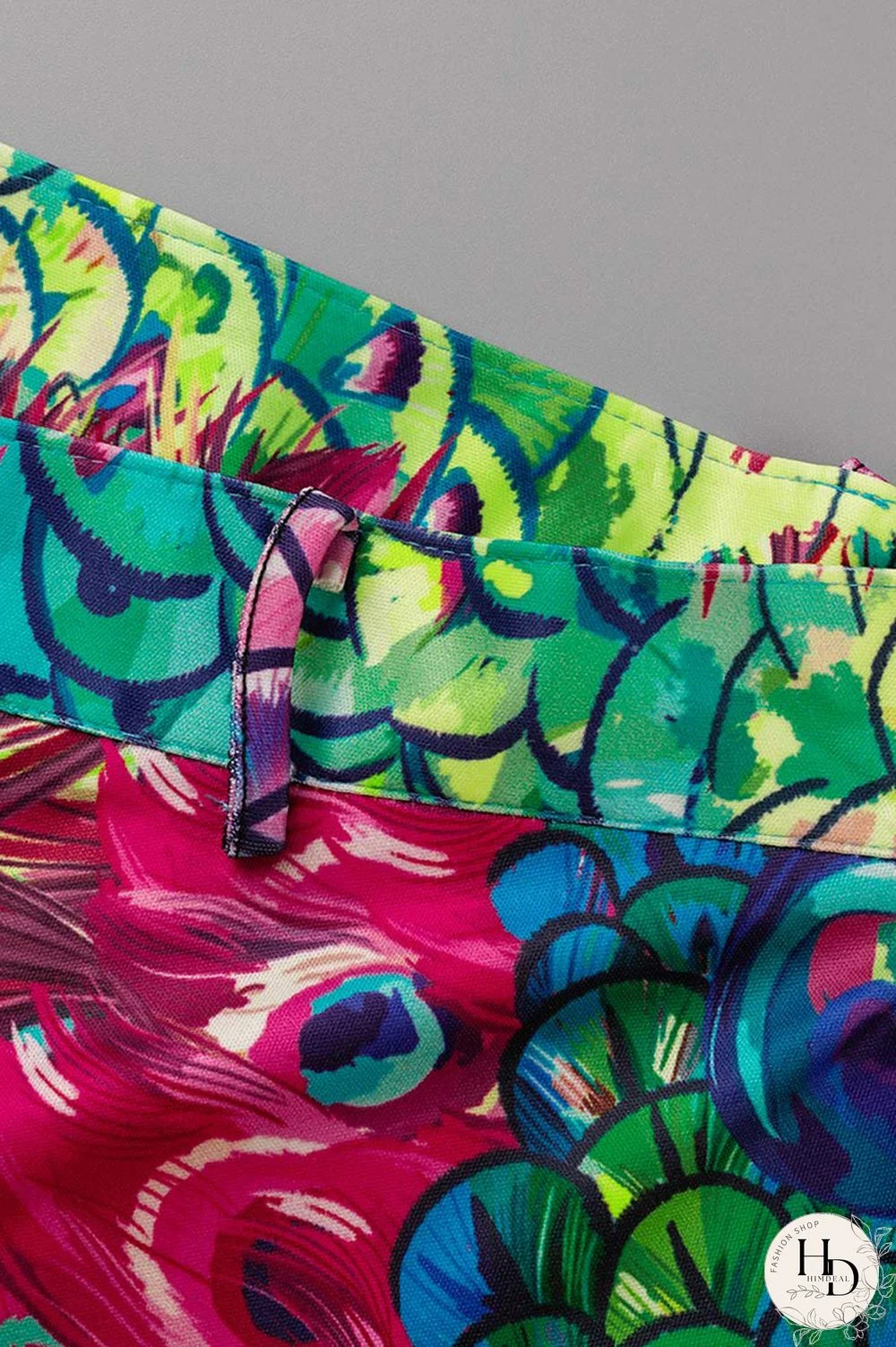 Turquoise Fashion Casual Print Cardigan Pants Turndown Collar Plus Size Two Pieces