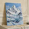 Berge DIY-Perlenmalsets mit Rahmen 30x40 cm Perlengem&auml;lde Bildkunst Basteln f&uuml;r Erwachsene Anf&auml;nger Geschenk Hausdekoration an der Wand