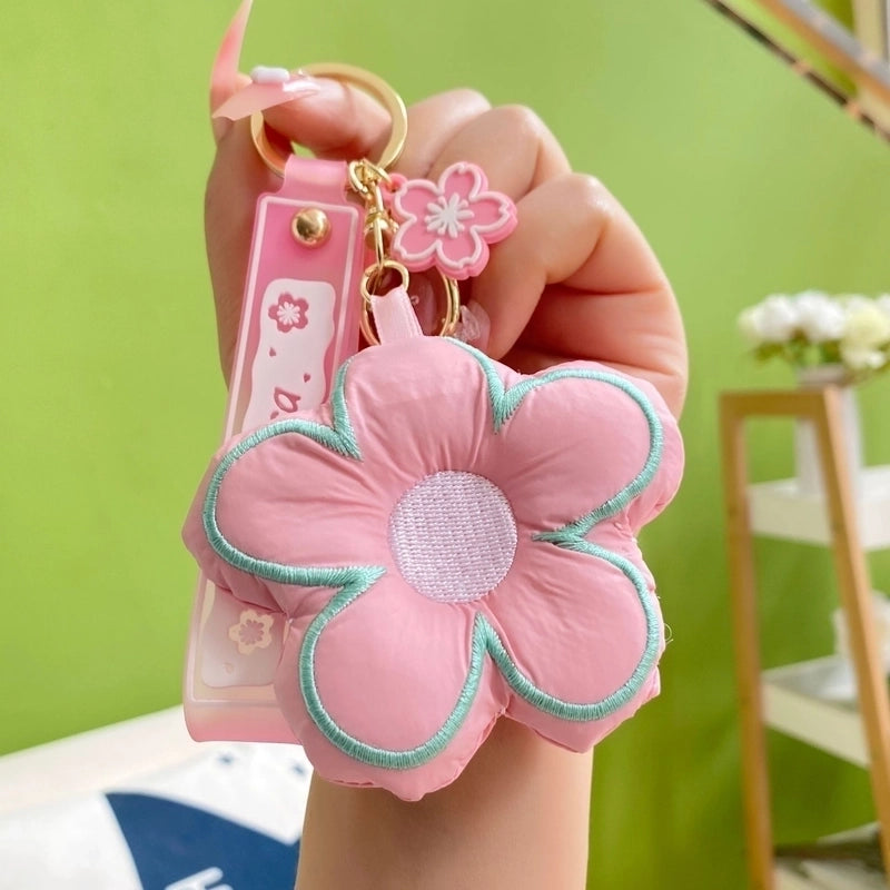 Cute Flower Cotton Women’s Bag Pendant Keychain