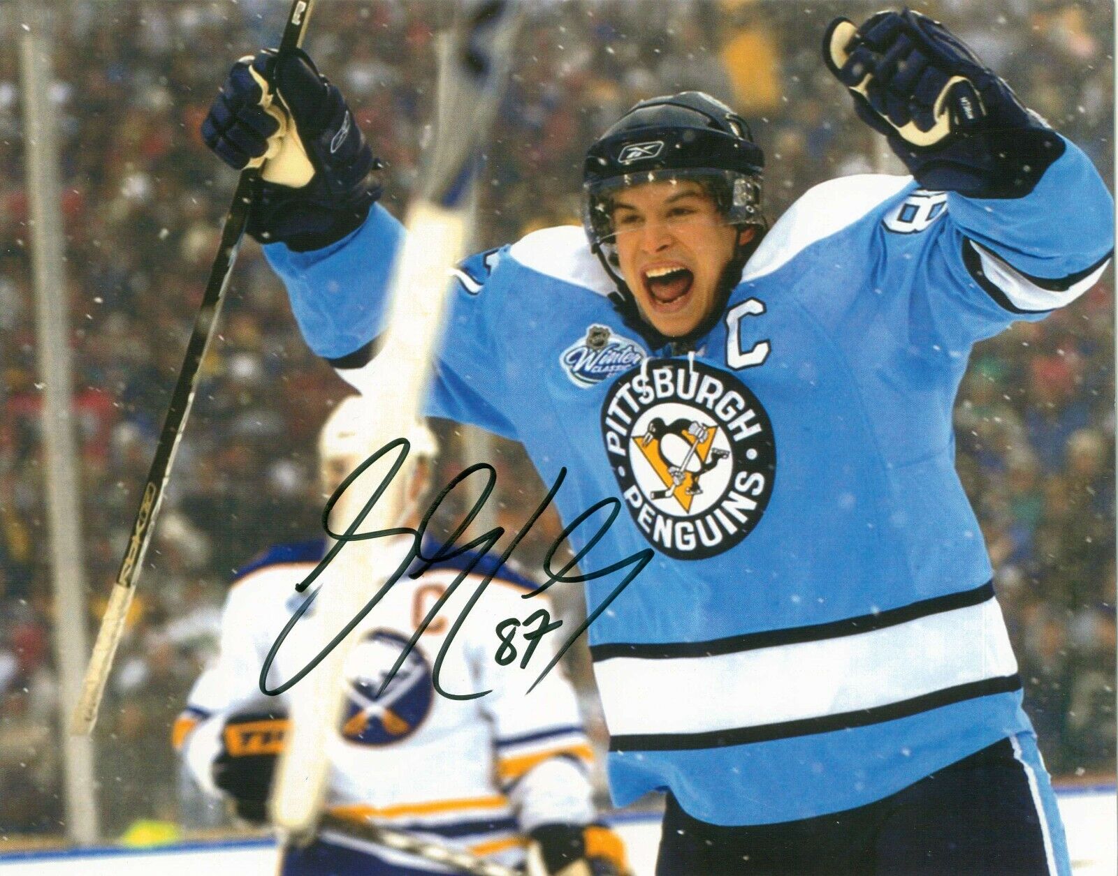 SIDNEY CROSBY - WINTER CLASSIC Penguins Autographed Signed 8x10 Reprint Photo Poster painting !!