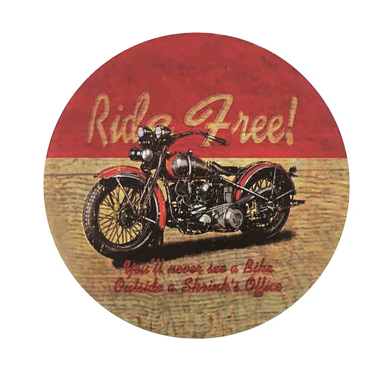 Motorcycle - Tin Signs/Wooden Signs - Car Series - 12*12inches (Round)