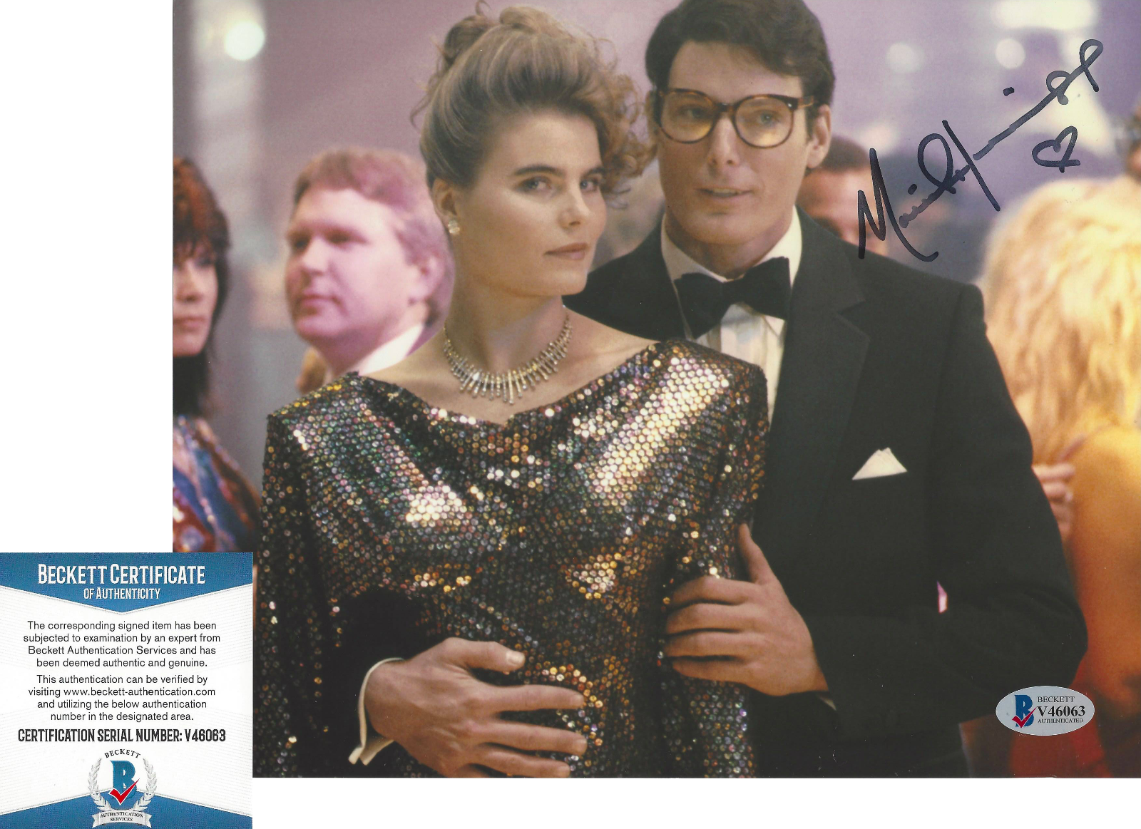 MARIEL HEMINGWAY SIGNED SUPERMAN IV 8x10 Photo Poster painting CHRISTOPHER REEVE BECKETT COA BAS