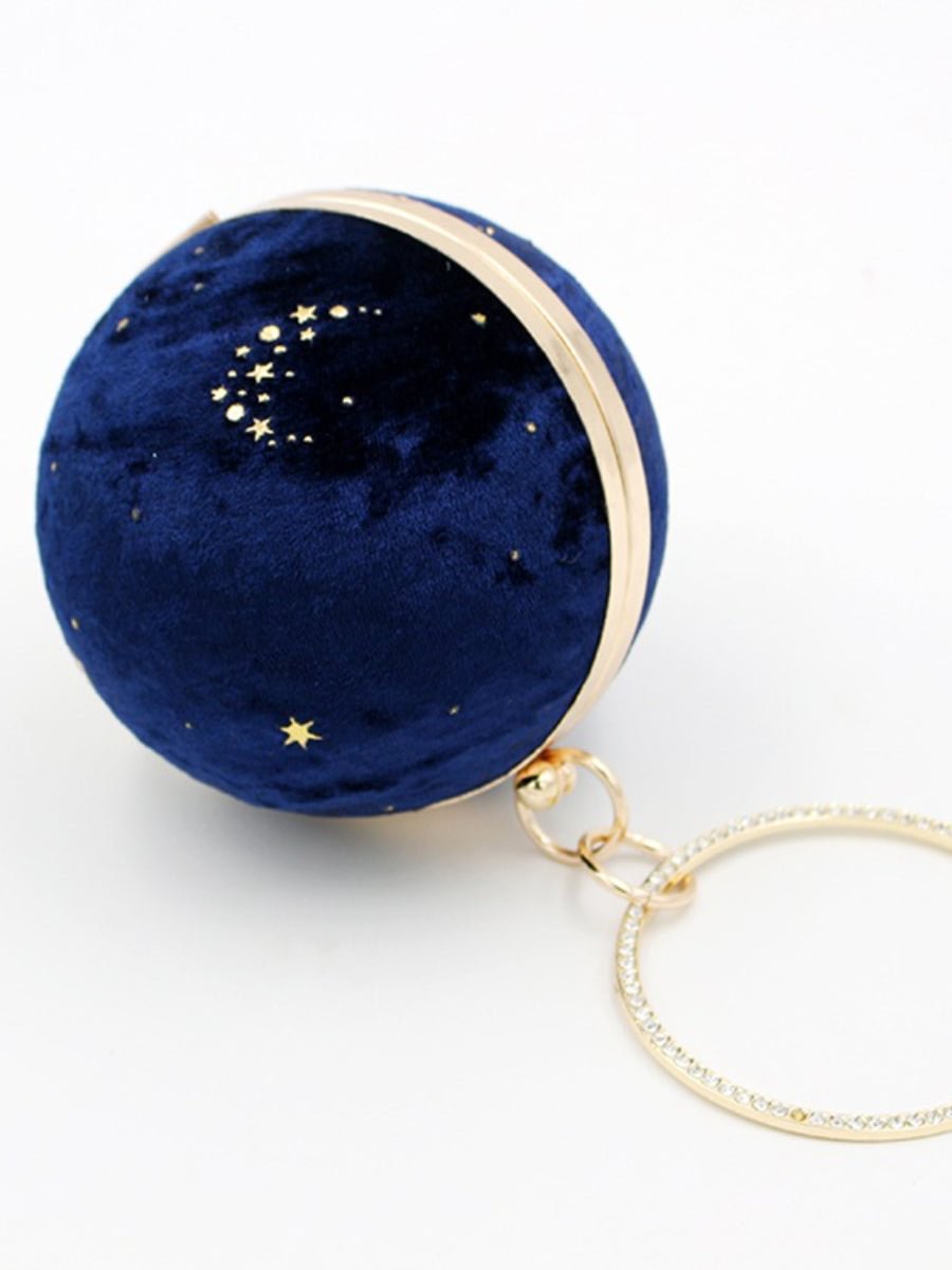 Women's Evening Bag Crystals Spherical Plain Vintage Star Decoration Bag