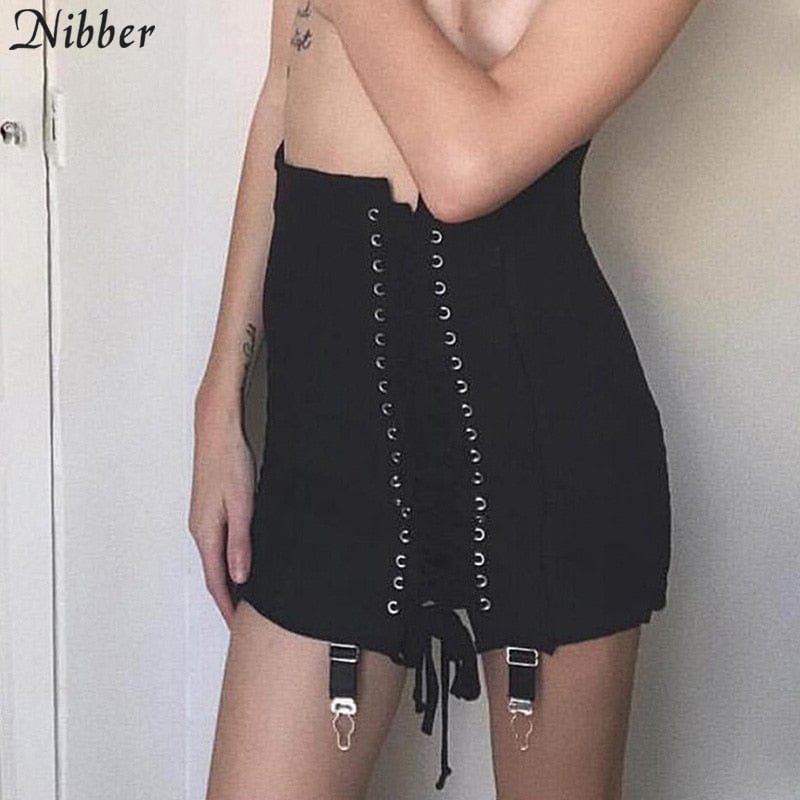 Nibber spring new office lady Elegant mini skirts womens2019summer club party night evening pleated ladies Street casual skirt