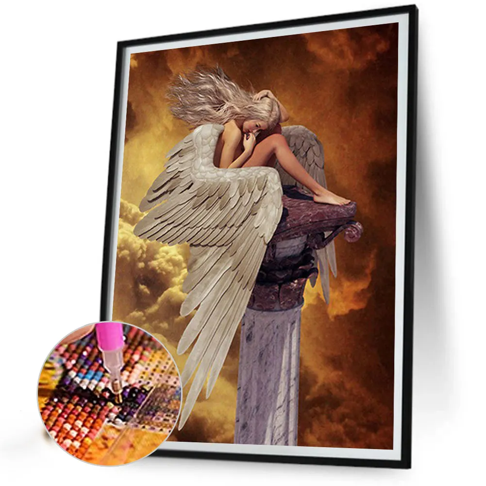 Full Round Diamond Painting 30*40cm - Winged Angel