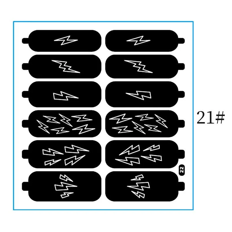 Hollow Leaves Series Nail Stickers Flowers Heart Star Self-adhesive Manicures Sticker For Nail Polish DIY Decorations Tips