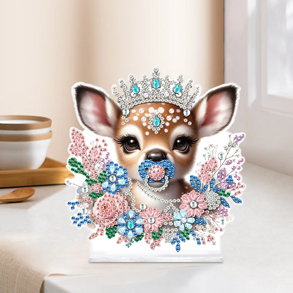Animal Special Shaped Colorful Cartoon Desktop Diamond Art Kits (Baby Deer)