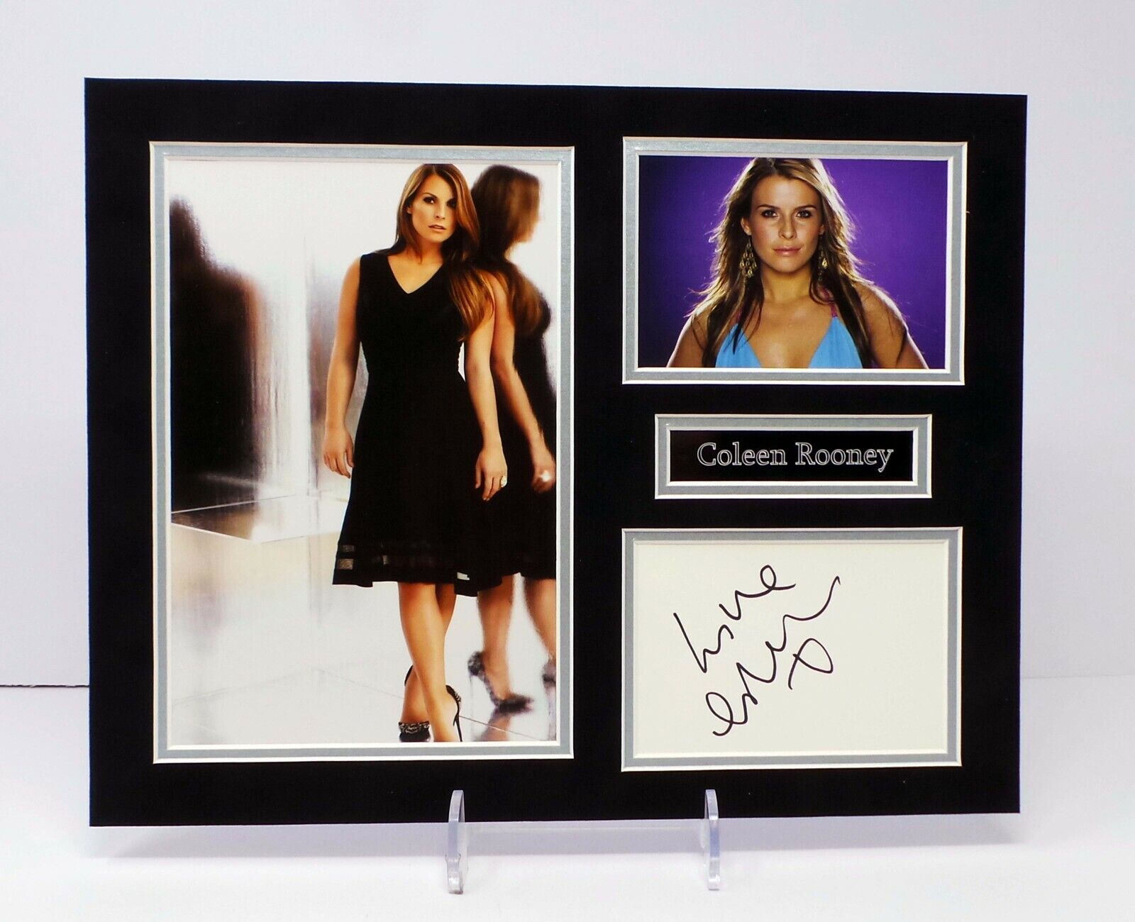 Coleen ROONEY Signed Mounted Photo Poster painting Display AFTAL RD COA TV Personality