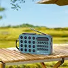 Mini Portable FM Radio BT Wireless Speakers Solar Charging FM Radio Receiver