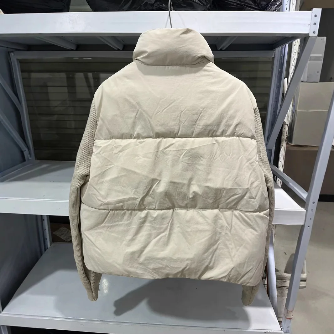 Nigikala Nigikala New Women's Fashion Splicing Long Sleeve Warm Cotton Jacket Jacket