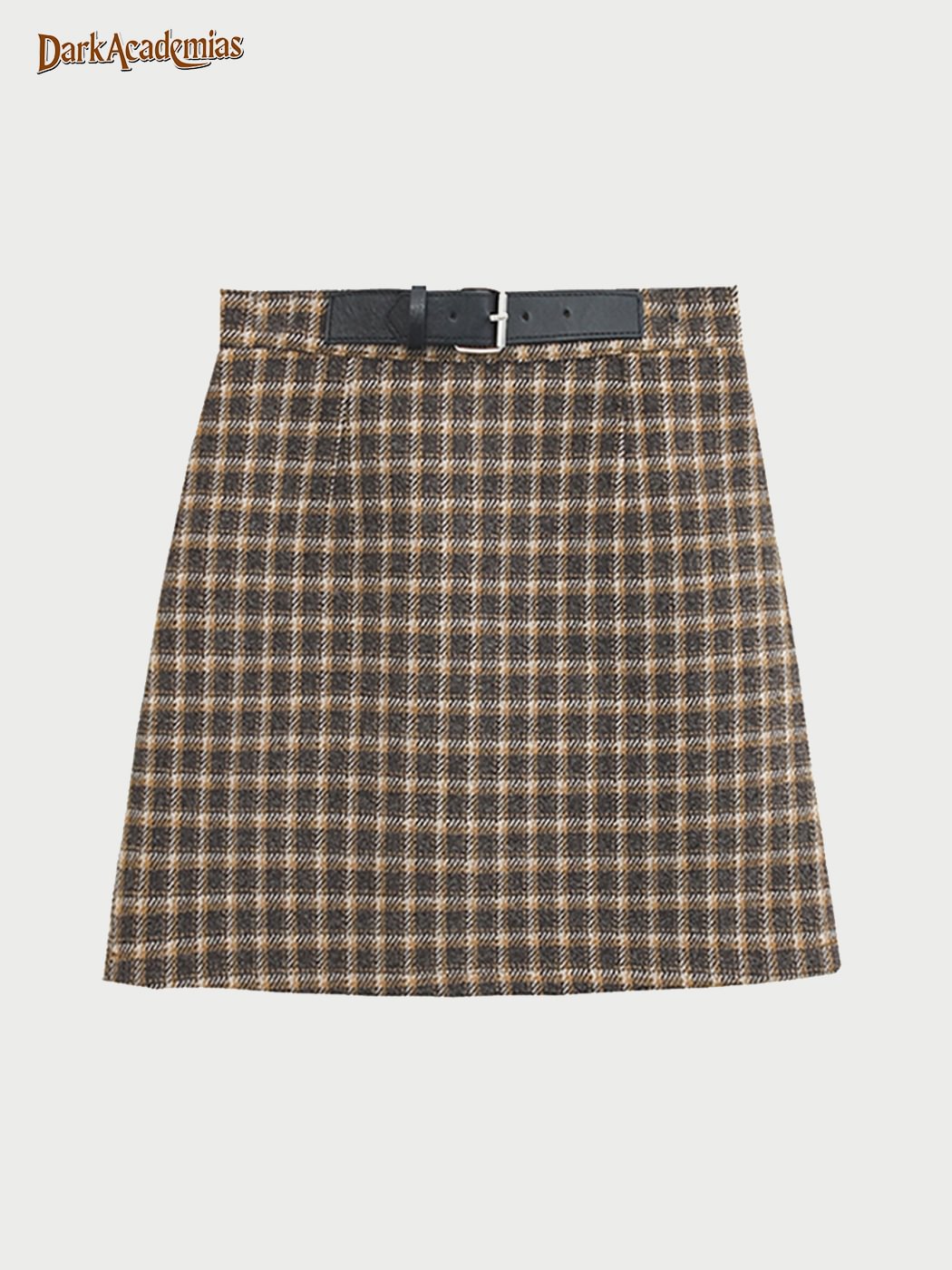 Vintage Woolen Check Skirt