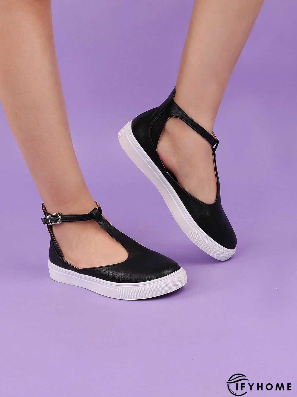 Summer Sandals Round Toe Shoes with Adjustable Buckle | IFYHOME
