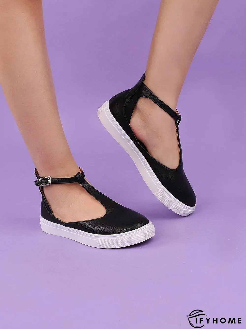 Summer Sandals Round Toe Shoes with Adjustable Buckle | IFYHOME
