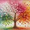 Four Seasons Tree-11CT Stamped Cross Stitch 45*45cm/17.72*17.72in