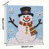 DIY Pre-Framed Snowman Button Art Canvas Kit