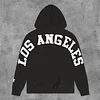 Los Angeles Print Long Sleeve Hoodies