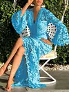 Sexy Lace Split-Joint Slim Maxi Dress