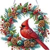 Diamond Painting Cardinal Wreath Hanging Sign for Wall Door Decor