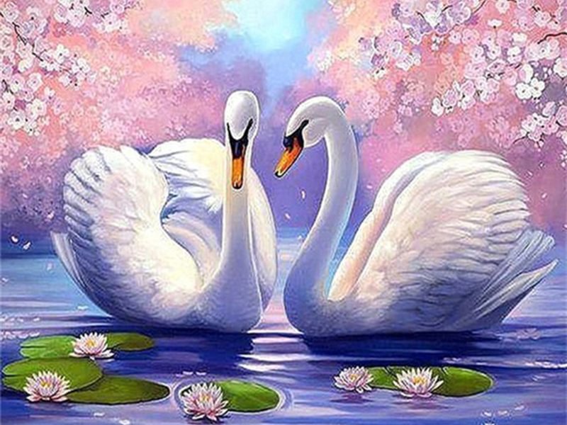 Diamond Painting - Full Round/Square Drill - Swan(30*40 - 50*60cm)